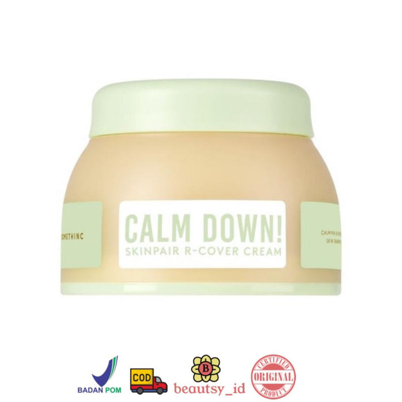 Somethinc Calm Down Skinpair R-Cover Cream Moisturizer 30gr 50gr Refill Original BPOM Pelembab Sensitive Skin 30ml 50ml