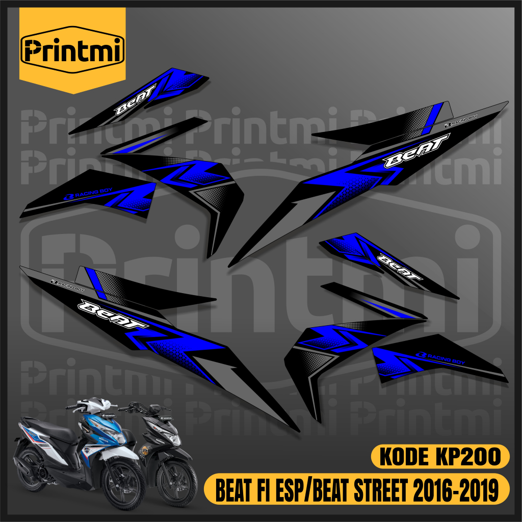 Printmi Stiker Striping Beat Esp - Beat Street FI Eco 2016-2019 Motor Variasi Racing Honda Modifikas