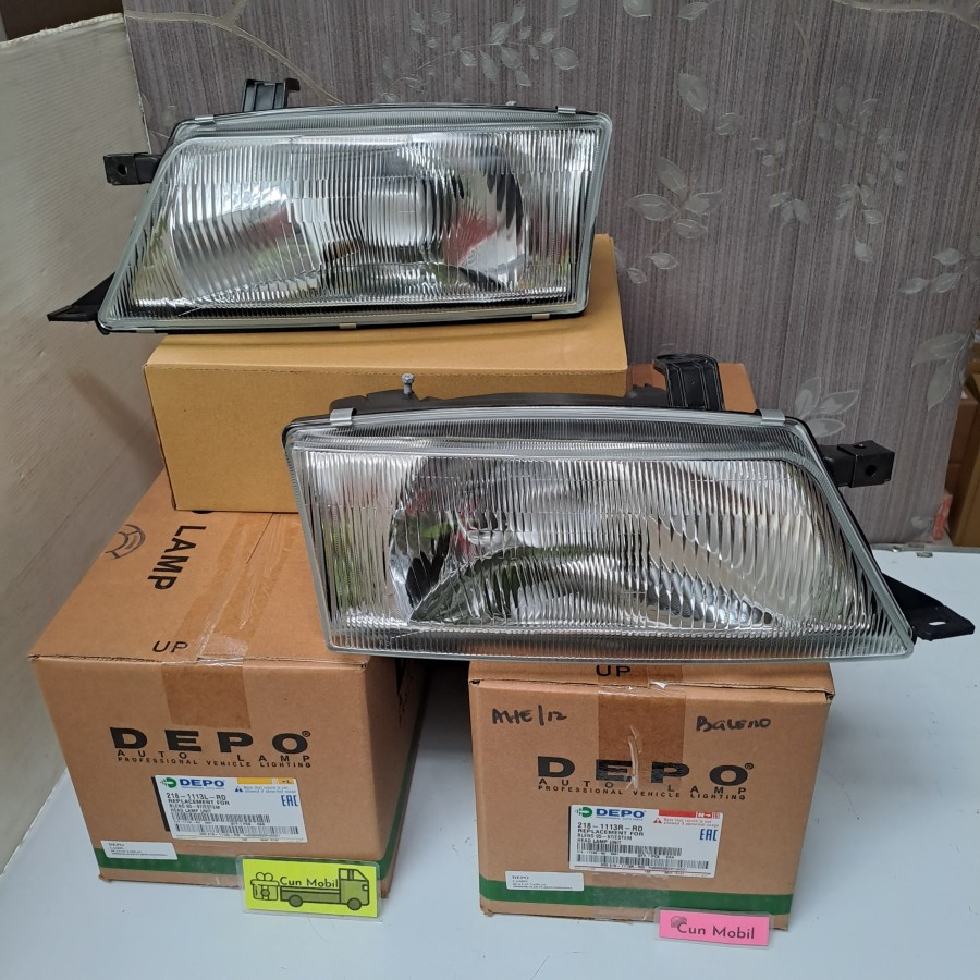Head lamp lampu besar Baleno 1995-1997 218-1113 Merk Depo harga per 1 pcs