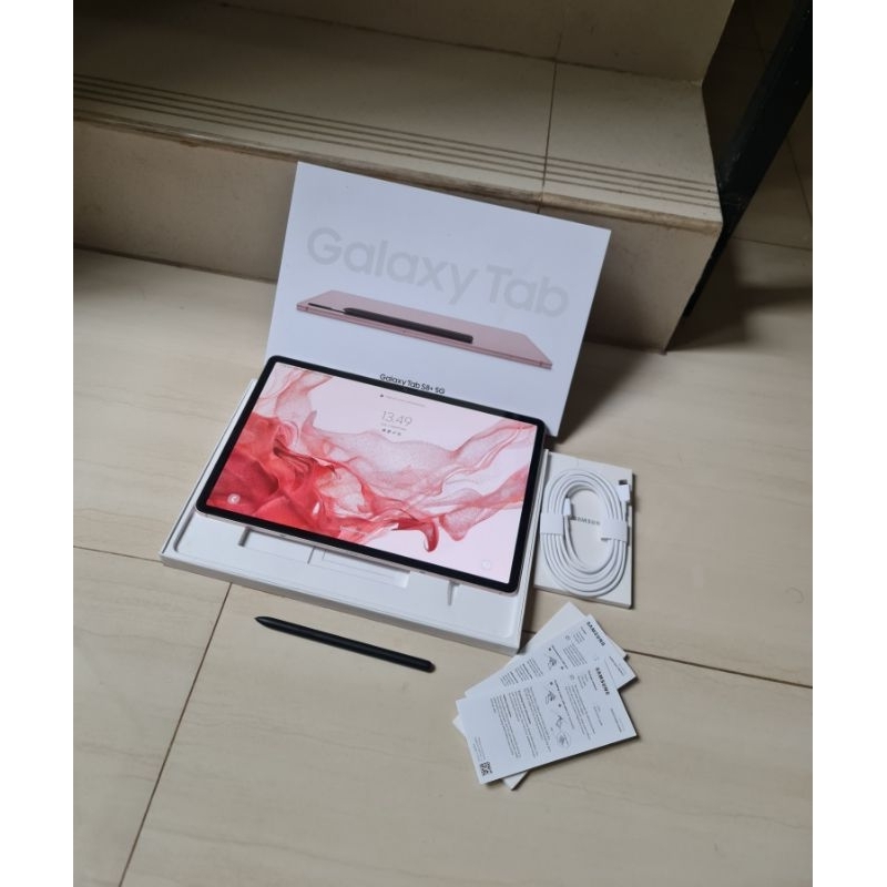 Samsung Tab S8+ 5G 8/256GBPink Gold SEIN Fullset Like New