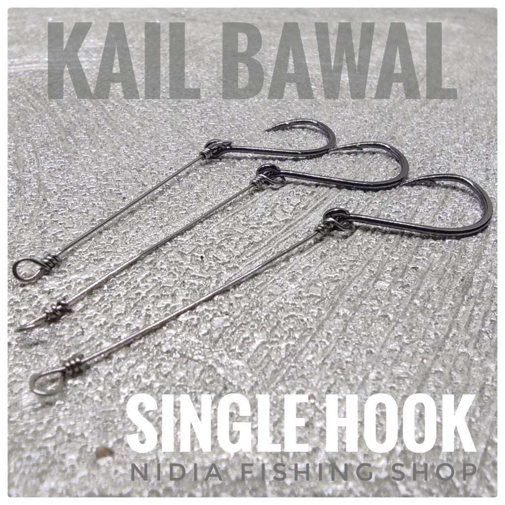 Rangkaian Kail Mancing Bawal | Rangkaian Kail + Kawat Neklin