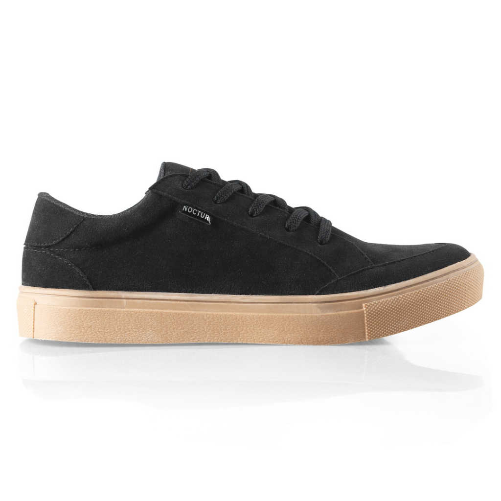 NOCTUR - Sneakers Pria Hitam Series Bahan Kulit Suede Size 38 - 44 N-204