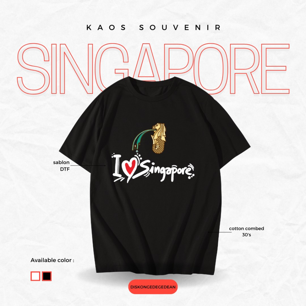 Kaos Oleh Oleh Singapore Singapura  Baju Oleh-oleh Singapore Singapura Kaos Souvenir Singapura Singa