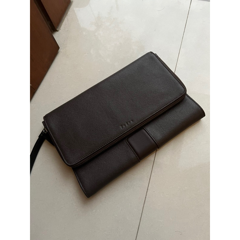 preloved surabaya tas clutch pria pedro kulit asli / dompet bag murah banget