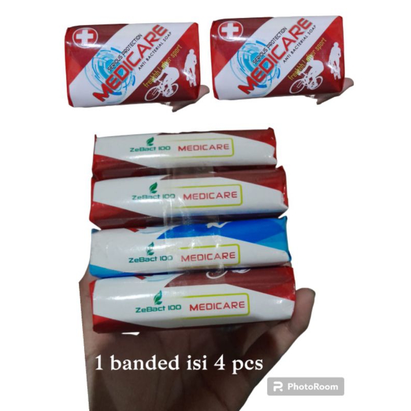(isi 4) Sabun mandi medicare 90gr 1 banded isi 4