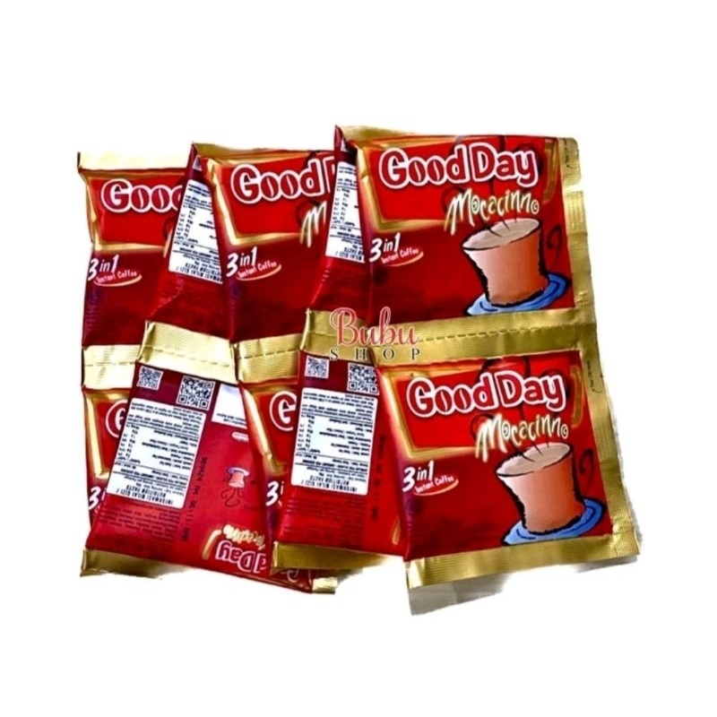 

Kopi Good Day Mocacinno 3in1 Instant Coffee Sachet 20g ( 1 renceng isi 10 sachet )