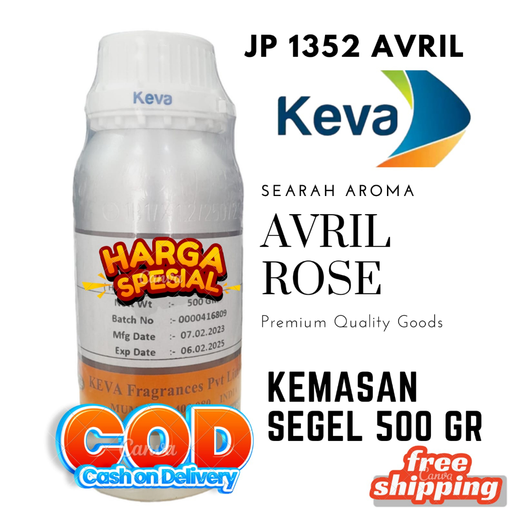 500 GR JP 1352 (AVRIL FORBIDDEN ROSE UV14 ) BY KEVA SERAH AROMA AVRIL L4V1GNE SEGEL