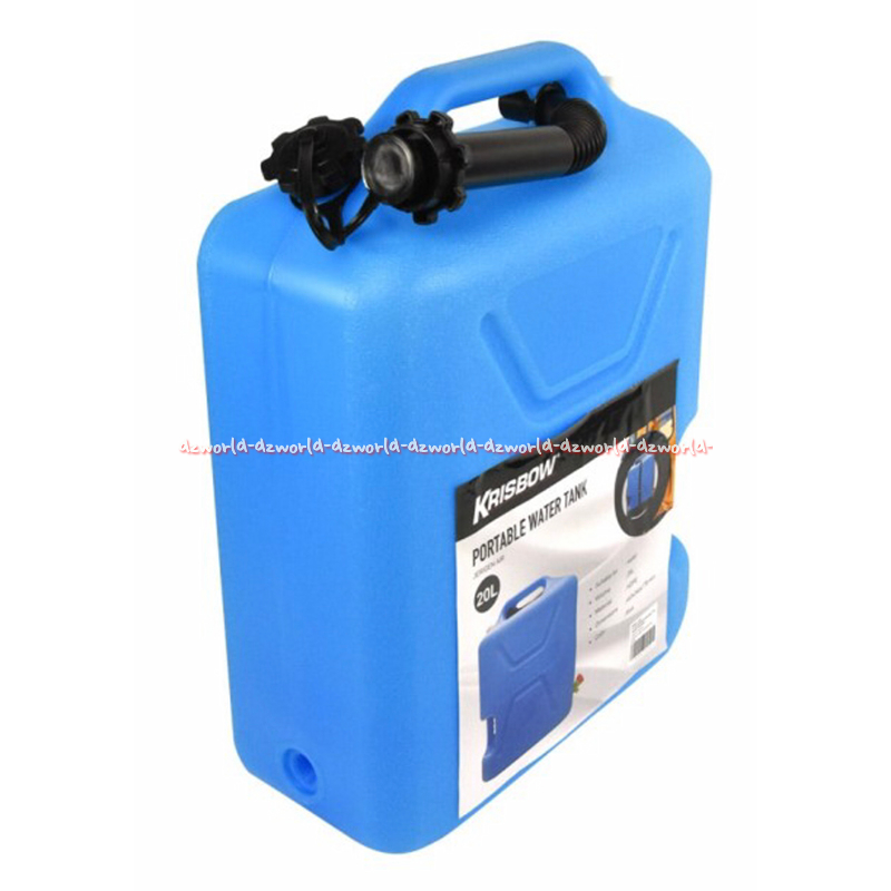 Krisbow Portable Water Tank 20L Jerigen Air Minum Plastik Warna Biru 20 Liter