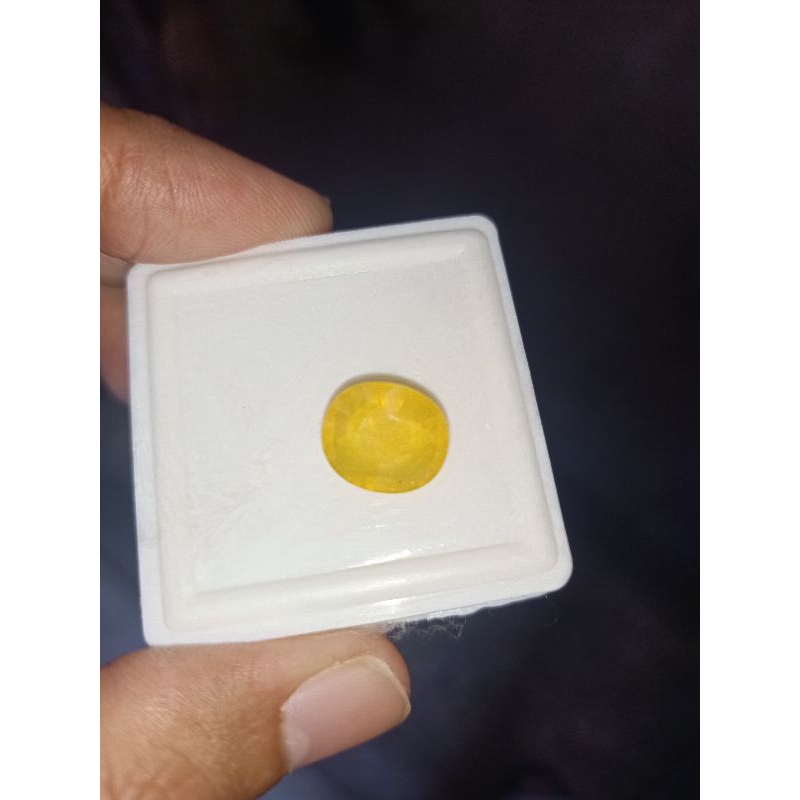 yellow sapphire natural yakut kuning warna cerah