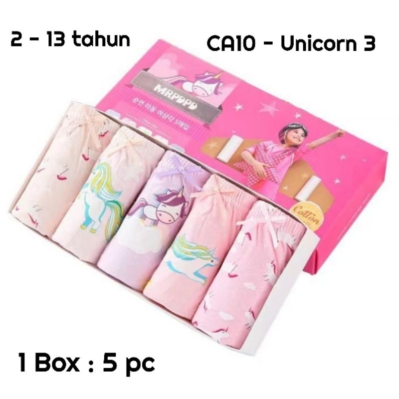 CA10 5pcs Celana Dalam Katun Anak Perempuan Cewek dengan Kotak(2-13thn)