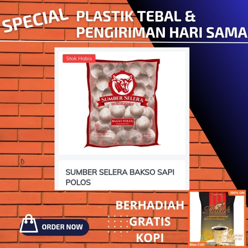 

bakso sumber selera super polos baso cap kebon jeruk 659 gram