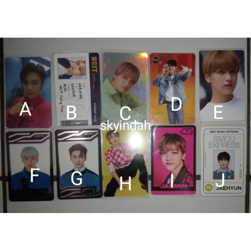 yuta resonance haechan card nct haechan SG21 holo haechan dicon 101 UC jungwoo uc jaemin chenle catur jaemin glitch mode jaehyun passcard