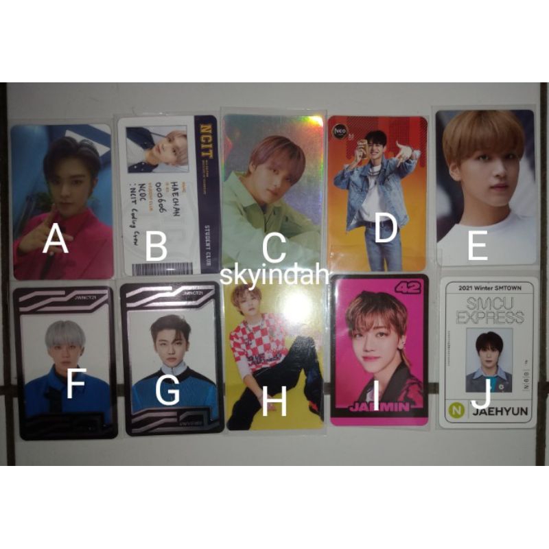 yuta resonance haechan card nct haechan SG21 holo haechan dicon 101 UC jungwoo uc jaemin chenle catu