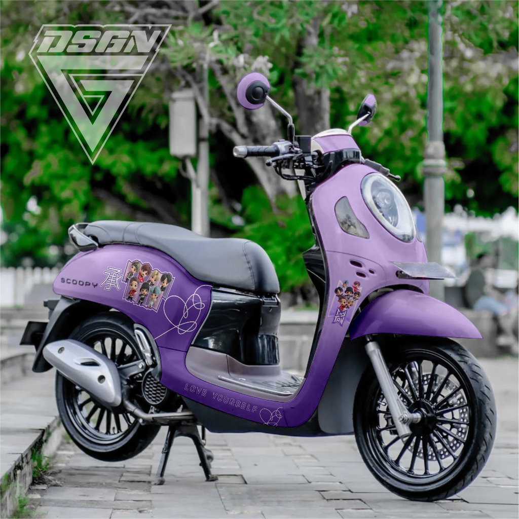Decal scoopy 2023 full body terbaru Full Blok Decal stiker Scopy Dekal New Fi 2021 2022 BTS Tiny Tan