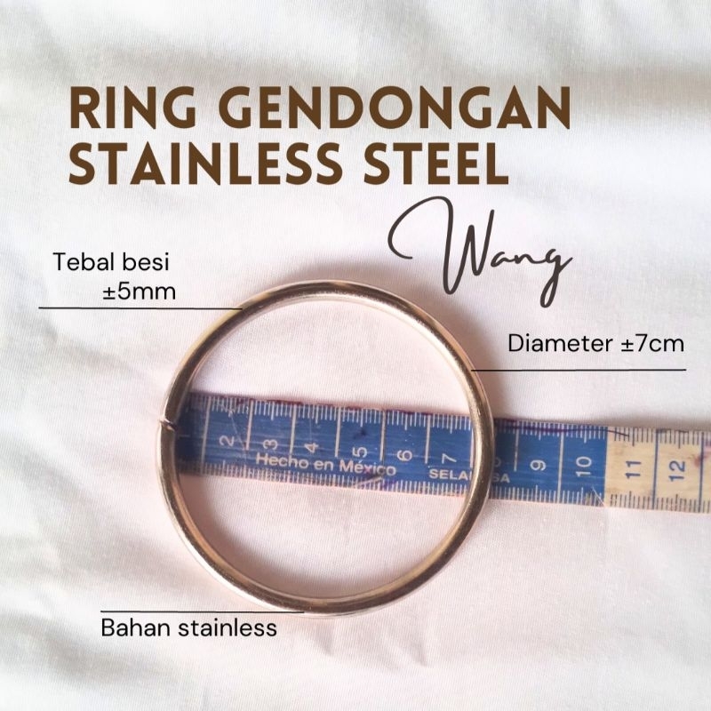 Ring O WANG stainless besi 7cm untuk ring gendongan bayi