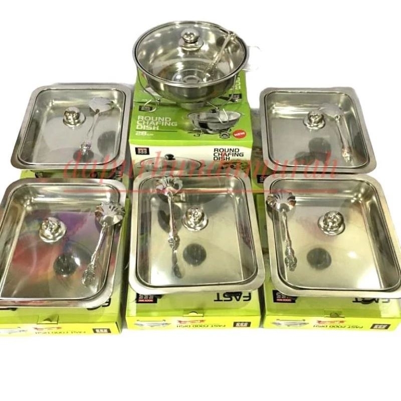 Prasmanan set stainless set 1/5 ful kaca