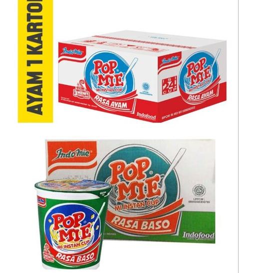 1 Dus Pop Mie Besar Isi 24 Pcs Ayam Bawang / Baso