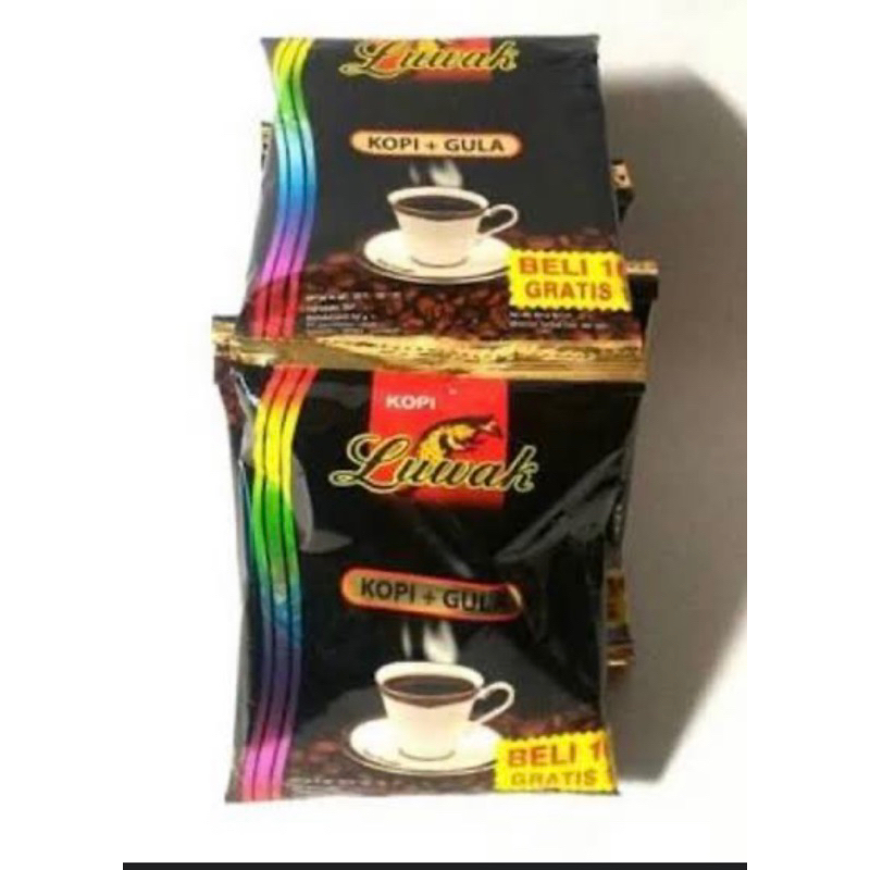 

Kopi hitam luwak 1 renteng isi 10+Free 5