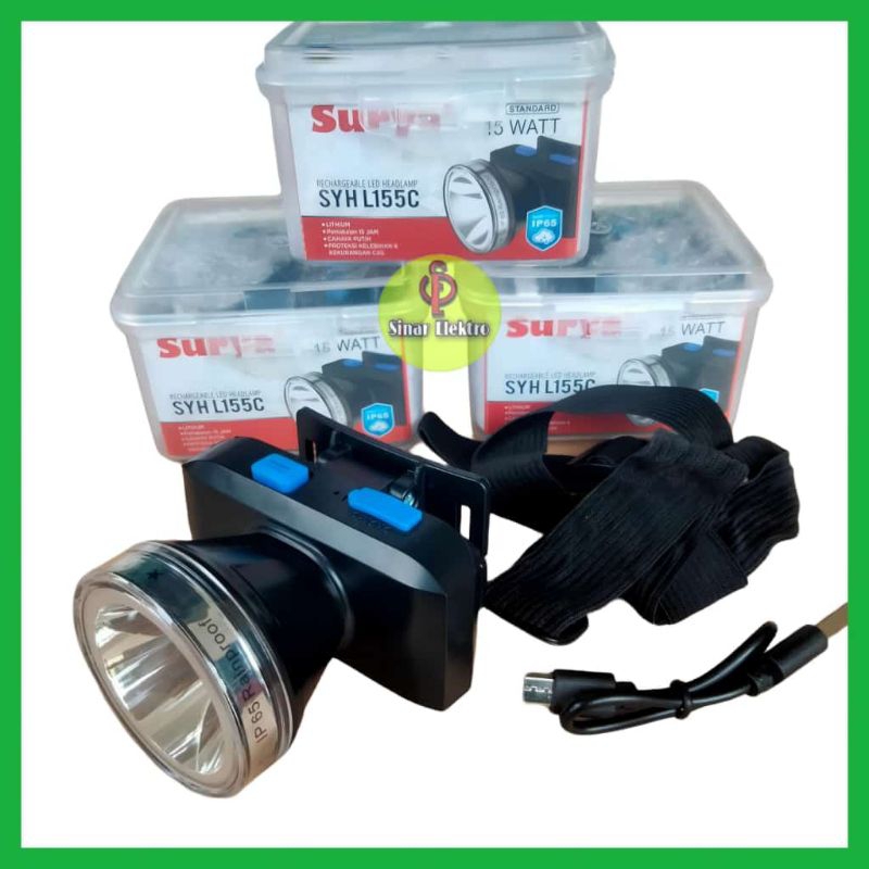 SENTER KEPALA / Surya Head Lamp SYH L155C/SENTER KEPALA 15 WATT_CAHAYA PUTIH