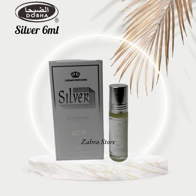 Parfum Dobha Aroma SILVER 6ml Roll on / Parfum 6ml Dobha Aroma SILVER / Parfum Dobha 6ml Non Alkohol