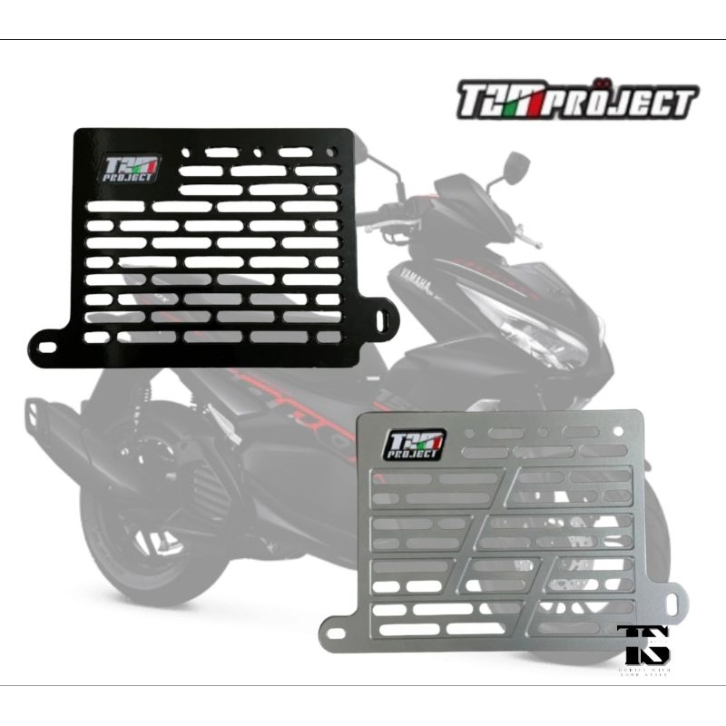 Cover Radiator TZM Aerox / Nmax Liner Black / Silver Cover Tutup Radiator Yamaha Aerox / Nmax Linear