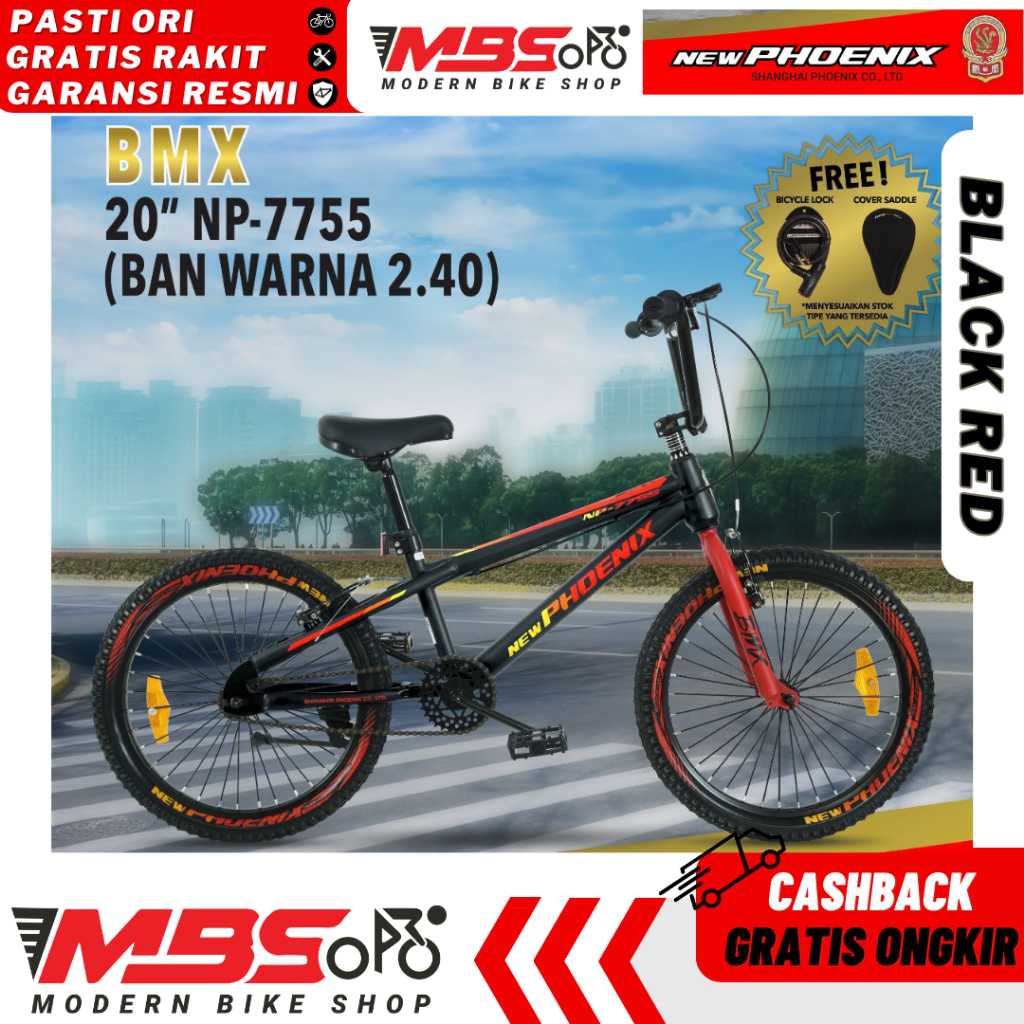 Sepeda Anak Laki-Laki BMX PHOENIX NP-7722 Ukuran 20 Inch Ban 2.40 3.0 JUMBO