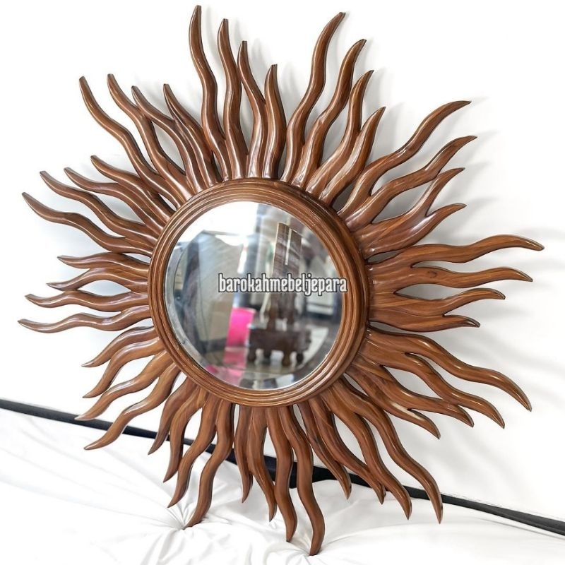 pigura kaca jati / hiasan dinding / pigura hiasan