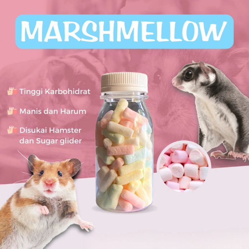 MARSHMALLOW 30gr SNACK HAMSTER || MARSHMALLOW MAKANAN SUGAR GLIDER