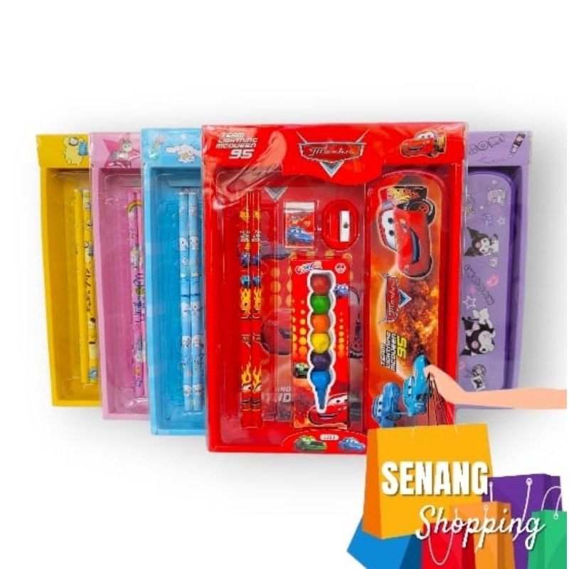 

senangSBY STATIONARY SET/1 SET ALAT TULIS KARAKTER /STUDY SET 8 in 1/FS0051(3353)