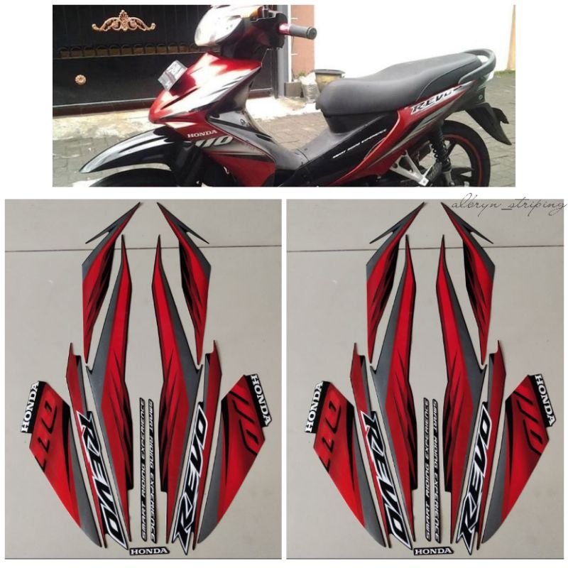 Striping Stiker Motor HONDA REVO ABSOLUTE 110 2009.