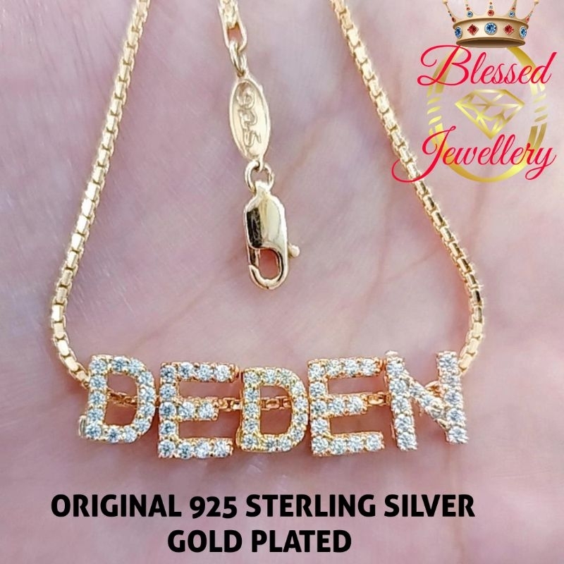 KALUNG PERAK ASLI 925 LAPIS EMAS MODEL ITALI SANTA