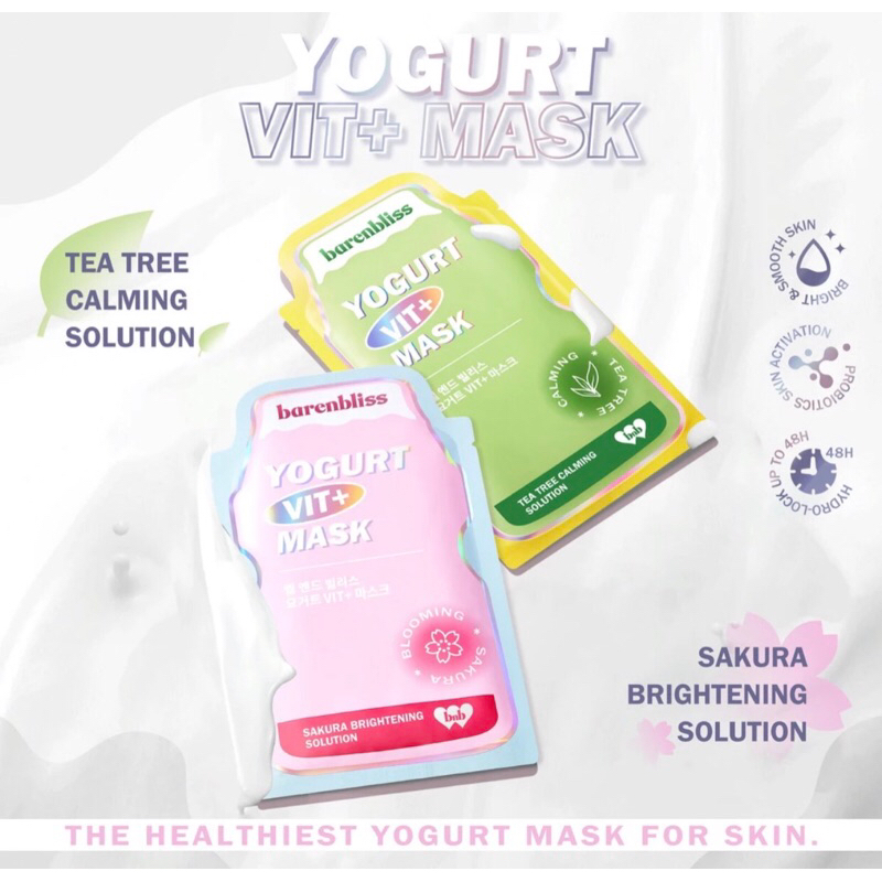 BNB Barenbliss Sheet Mask Yogyrt Vit+ Mask Tea Tree oil