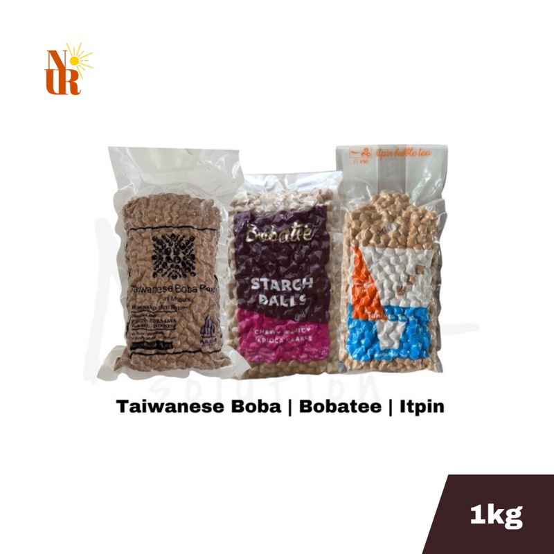 

Bubble Tapioca Pearl 1kg / Bobatee & Itpin / Boba Topping Minuman