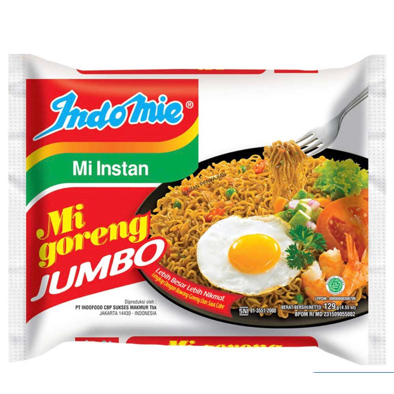 

Indomie Goreng jumbo paket 5pcs