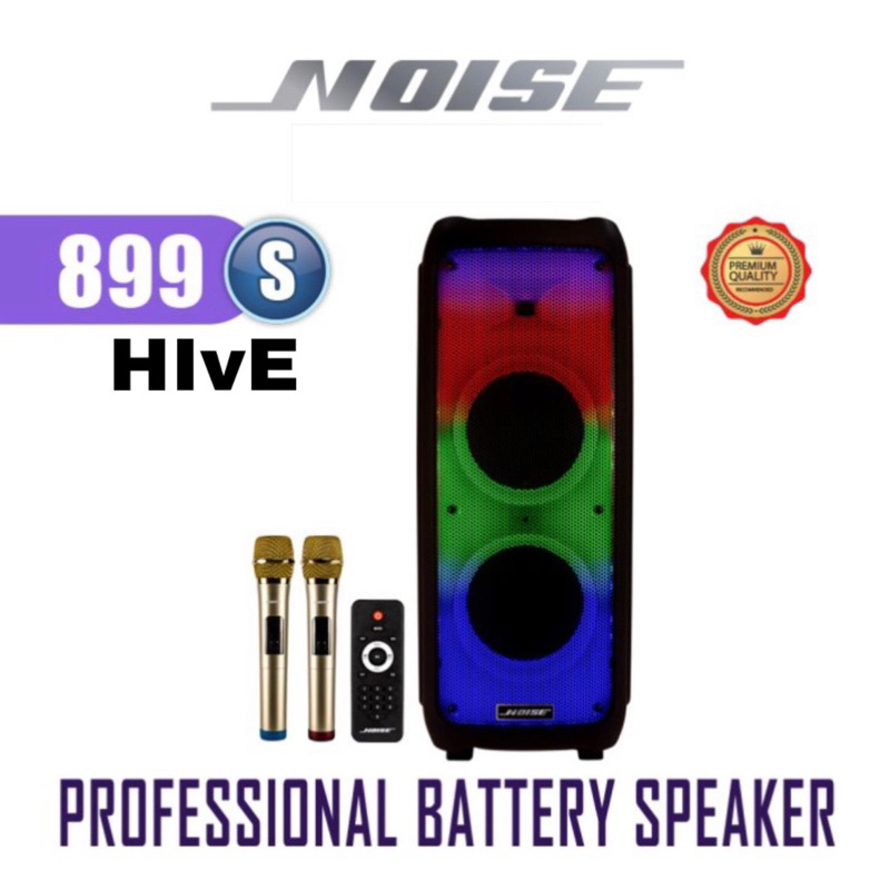 Speaker Portable Wireless Noise 899 S HIVE Original Double 10 inch Bluetooth