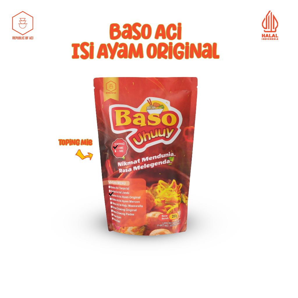 

Republic Of Aci | Baso Aci Uhuuy + Mie Varian Isi Ayam Original