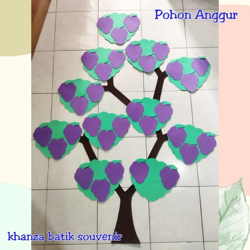 Hiasan Dinding Kelas Absensi Pohon Anggur/pohon mangga