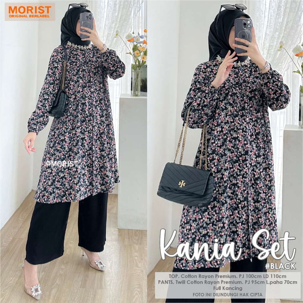 KANIA SET TUNIK CELANA MOTIF ORI BY MORIST