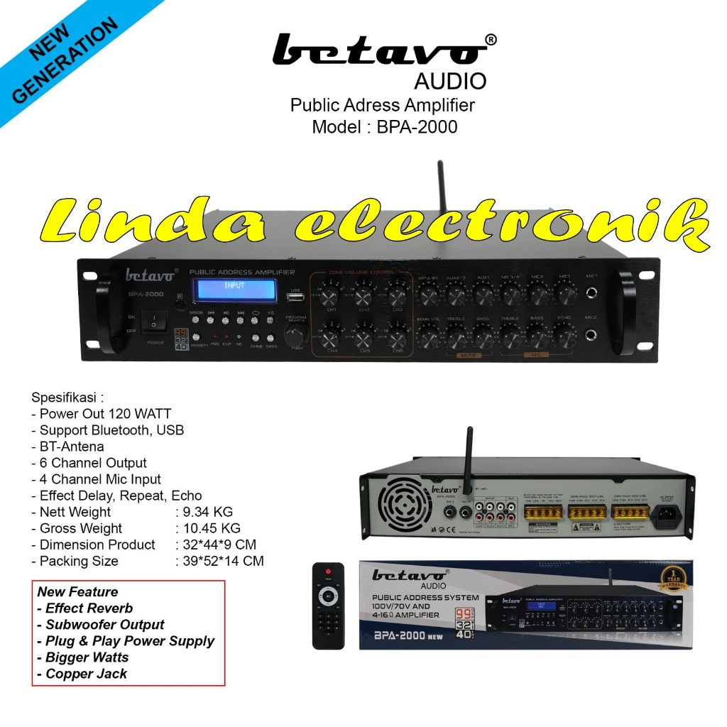 new generation amplifier Public Address betavo bpa 2000 betavo bpa2000