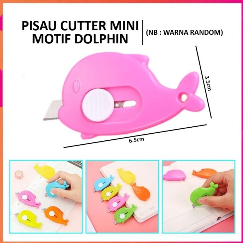

Star+ Cutter Mini Motif Dolphin Pisau Kecil Model Dolphin Alat Bantu Buka Paket
