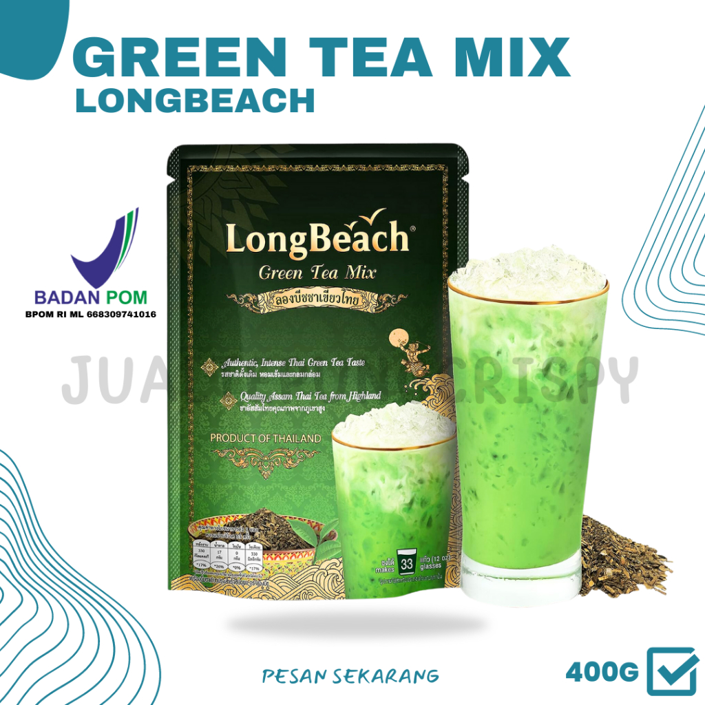 

Green Tea Long Beach / Green Tea Mix Original Thailand / Green Tea BPOM