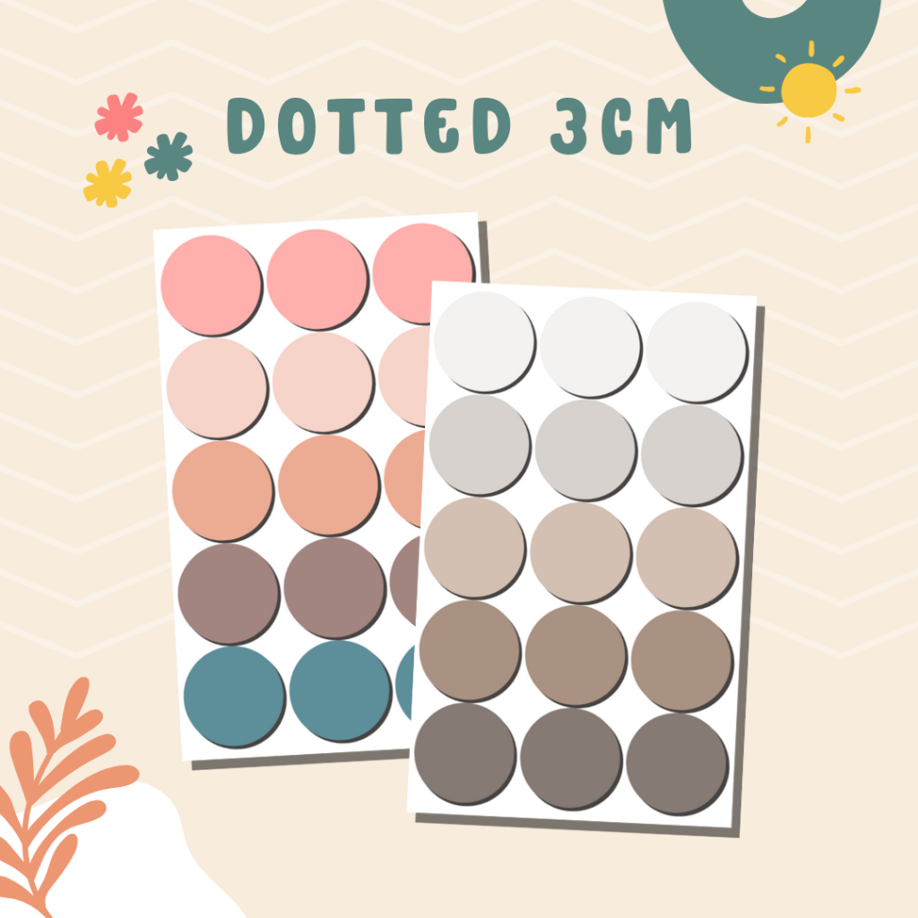 

Sticker stiker bulat warna warni 3cm / Sticker basic small circle dekorasi 3cm / Stiker Aesthetic 3cm