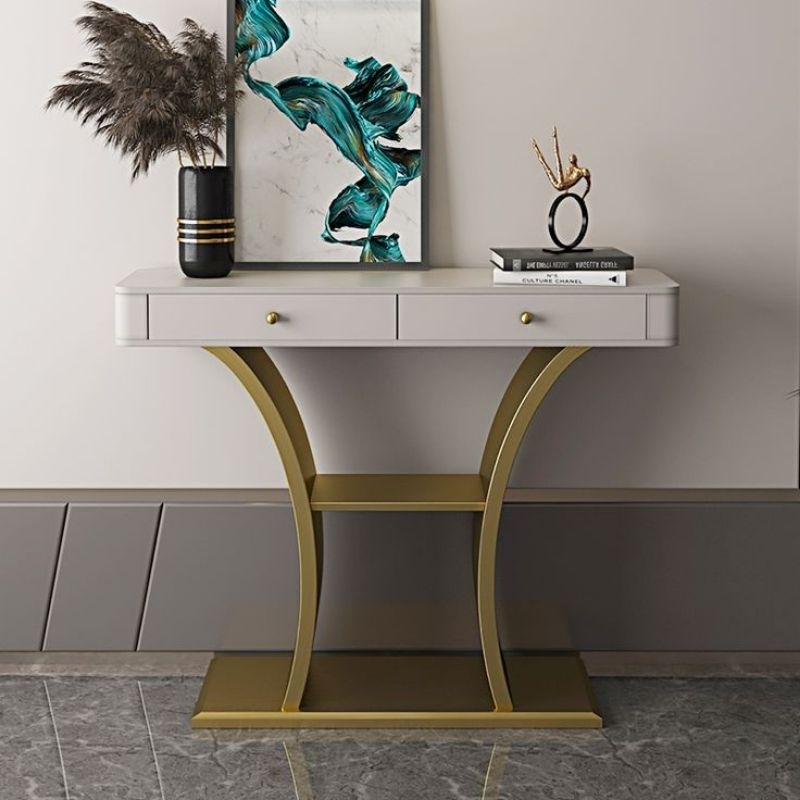 MEJA KONSUL / MEJA PAJANGAN 2 LACI MINIMALIS MODERN