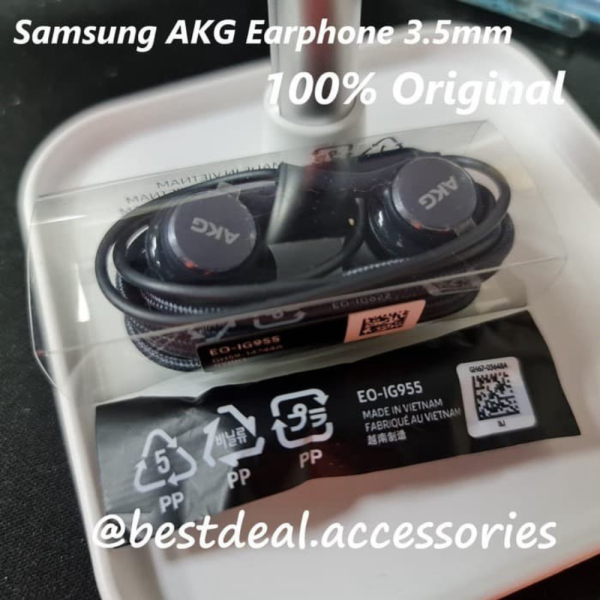 Jual Samsung AKG 3.5mm Earphone EO-IG955 S8 S9 S10 Note 8 Note 9 Original Berkualitas