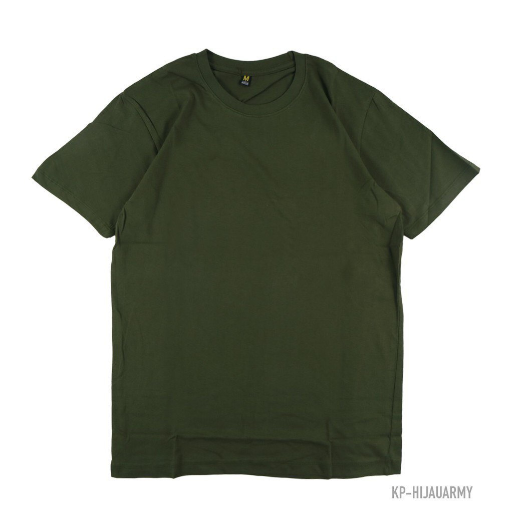 Kaos Polos Atasan Pria Wanita Oblong Pendek PE Soft || Baju Polos Pria Termurah-ARMY XL