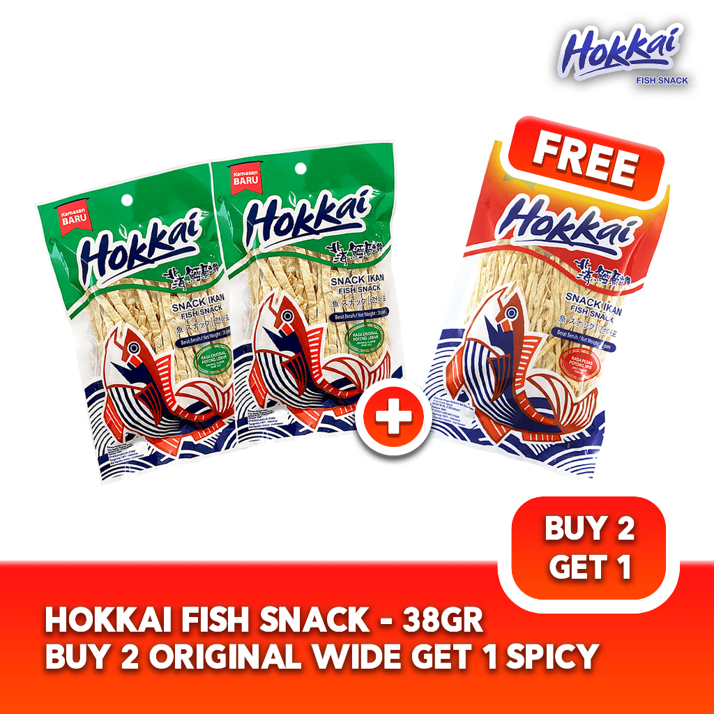 

Hokkai Fish Snack Beli 2 Original Wide Gratis 1 Spicy Thin 38 Gram