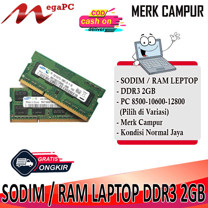 SODIM Ram Laptop DDR3 2GbSODIM RAM LAPTOP DDR3 PC3 PC3L 2GB 4GB 8GB PC10600 PC12800