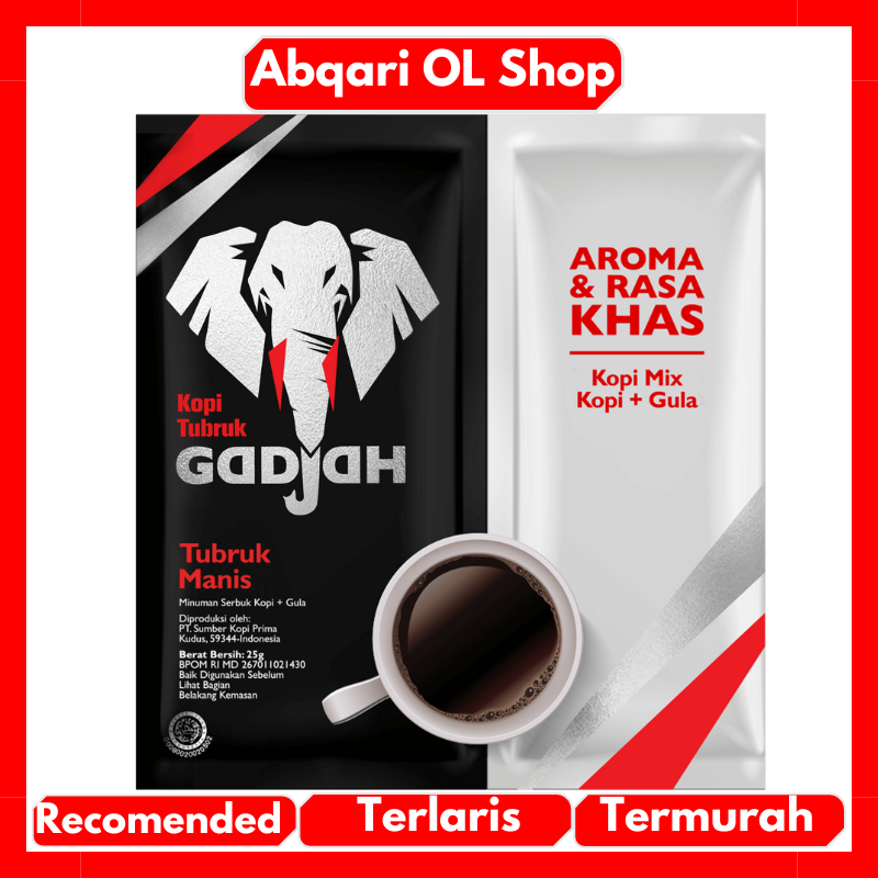 

Kopi Tubruk Gajah - Kopi Tubruk Manis Renteng - Kopi Mix Kopi + Gula Dapat 1 Renceng Isi 15 Pcs