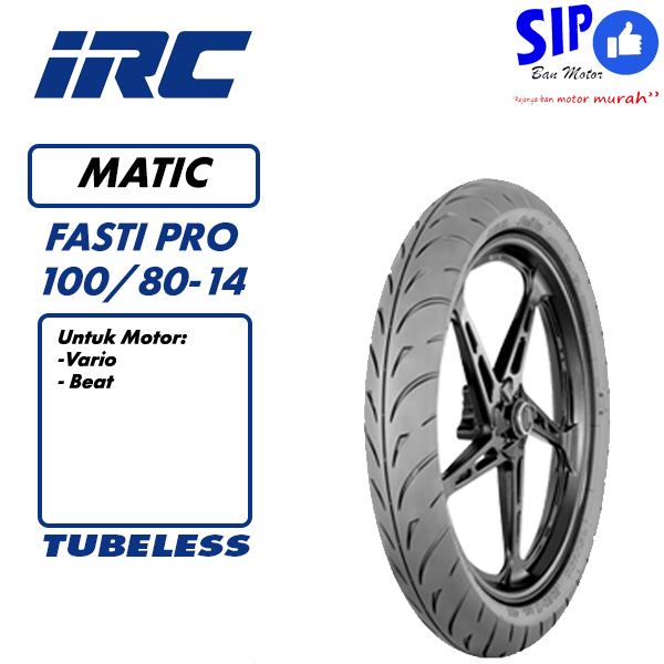 BAN IRC FASTI PRO 100/80-14 100 80 14 Tubeless
