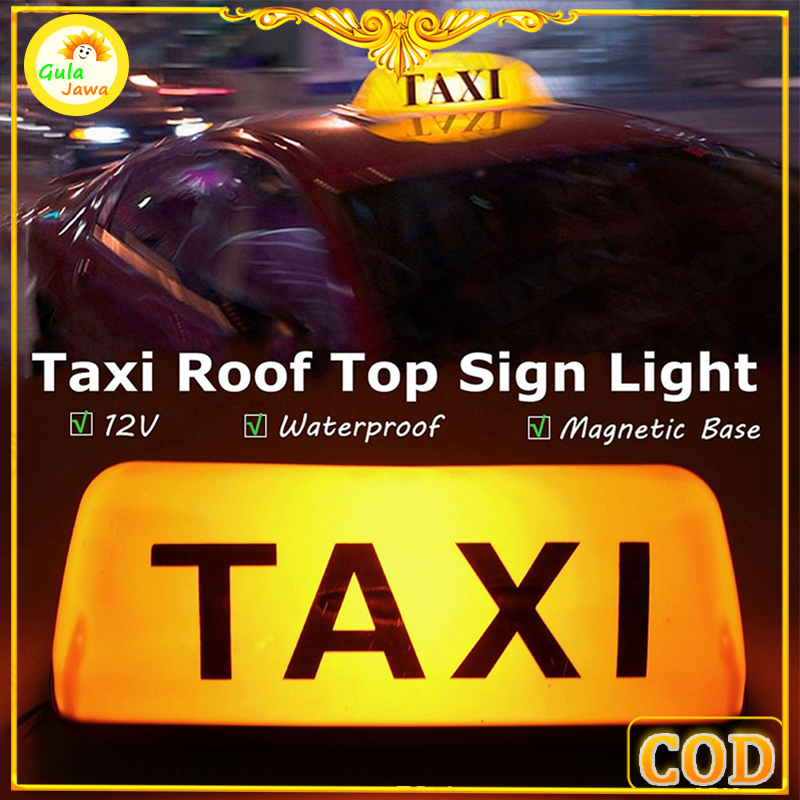 Taxi Lamp /Taxi Tanda Easy To Instalation 12V DC Lampu Tanda Taxi Magnetik 12V DC Anti Air Untuk Ata